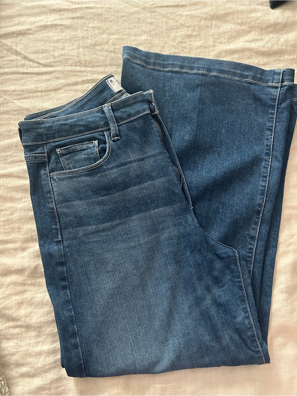 Paige wide leg crop jeans